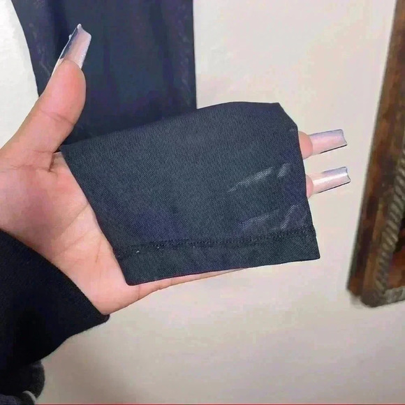 Fabletics Black High Rise Mesh Tights Leggings - Picture 2 of 7